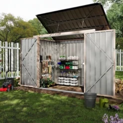 3x6 FT Metal Outdoor Storage Shed For 2 Trash Cans, Garbage Bin Storage With Chain Lid, Garden & Backyard Utility Shelter For Patio, Lawn 14 3x6 FT Metal Outdoor Storage Shed For 2 Trash Cans, Garbage Bin Storage With Chain Lid, Garden & Backyard Utility Shelter For Patio, Lawn -House Beautiful GUEST 7ac6c2ed 27d5 46c7 85c9 51022b5a39a1