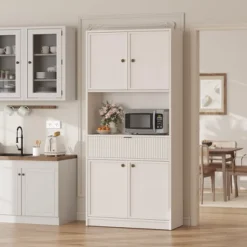 Kitchen Pantry Cabinet, 70" Tall Pantry Storage Cabinet With Countertop, Fluted Tall Cabinets With Doors And Drawer, Freestanding Cupboard 25 Kitchen Pantry Cabinet, 70" Tall Pantry Storage Cabinet With Countertop, Fluted Tall Cabinets With Doors And Drawer, Freestanding Cupboard -House Beautiful GUEST 7b21aba4 e8fa 4dde a78a ba7c22f518cf