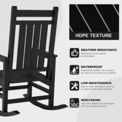 Adirondack Outdoor Rocking Chair, All Weather HDPE Plastic Patio Rocker Chair With Wide Armrests 18 Adirondack Outdoor Rocking Chair, All Weather HDPE Plastic Patio Rocker Chair With Wide Armrests -House Beautiful GUEST 7c33b8ed c47d 49c9 a144 af9418b7006e