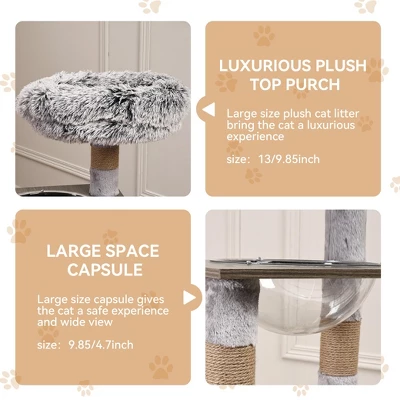 Cat Tree With Litter Box Enclosure, Litterbox Cat Tree For Indoor Cats With Large Platform 3 Cat Tree With Litter Box Enclosure, Litterbox Cat Tree For Indoor Cats With Large Platform