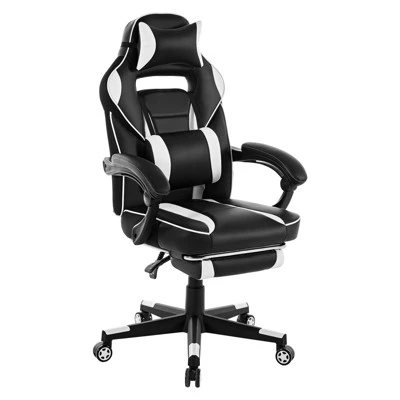 Big And Tall Office Chair, High Back Leather Gaming Chair With Footrest, Ergonomic Computer Chair W/Lumbar Support & Headrest, 360° Swivel Base 11 Big And Tall Office Chair, High Back Leather Gaming Chair With Footrest, Ergonomic Computer Chair W/Lumbar Support & Headrest, 360° Swivel Base - Image 9