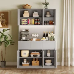 70" Pantry Cabinet With Charging Station, Tall Kitchen Pantry Storage Cabinet With Microwave Stand 22 70" Pantry Cabinet With Charging Station, Tall Kitchen Pantry Storage Cabinet With Microwave Stand -House Beautiful GUEST 7f05f6b9 796e 4238 b157 52b6ee017d78