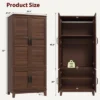 Armoire Wardrobe Closet With 4 Doors,72" Wooden Wardrobe Cabinet With Hanging Rod, Freestanding Tall Clothing Armoire Cabinet W/ 18 Adjustable Shelves -House Beautiful GUEST 7fad9d53 cf76 47d3 b7c4 87658ea13829
