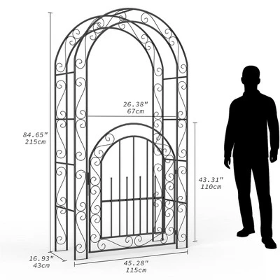 8.8 FT Birdcage Shape Garden Arch, Reinforced Metal Arbor For Climbing Flowers, Rust-Resistant Wedding Pergola 7 8.8 FT Birdcage Shape Garden Arch, Reinforced Metal Arbor For Climbing Flowers, Rust-Resistant Wedding Pergola - Image 5
