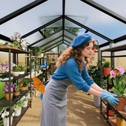 6x10FT Walk In Polycarbonate Greenhouses With Enhanced Aluminum Frame And Roof Vent For Outdoors And Seasons Garden Planting 15 6x10FT Walk In Polycarbonate Greenhouses With Enhanced Aluminum Frame And Roof Vent For Outdoors And Seasons Garden Planting -House Beautiful GUEST 80d76117 dc74 4d33 9271 1139964bfcc6