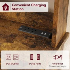 Microwave Stand Bakers Rack Cabinet, Farmhouse Bakers Rack With Power Outlet With Thickened Counter -House Beautiful GUEST 817daf4a 5cf2 48c7 aeb3 b49169aca32c