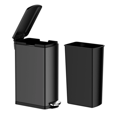 8 Gallon Slim Trash Can, 30L Step Garbage Can With Soft-Close Lid, Stainless Steel Recycling Bin 9 8 Gallon Slim Trash Can, 30L Step Garbage Can With Soft-Close Lid, Stainless Steel Recycling Bin - Image 7