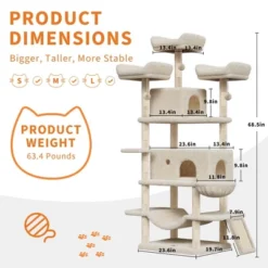 Large Multi-Level Cat Tree 68.5 Inches Heavy Duty Cat Tower For Indoor Large Cats 20 Lbs+ 16 Large Multi-Level Cat Tree 68.5 Inches Heavy Duty Cat Tower For Indoor Large Cats 20 Lbs+ -House Beautiful GUEST 82835190 e017 44ee 8d3f 9d2f62ff65f0