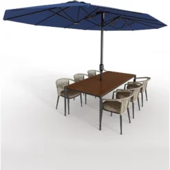13FT Umbrella Outdoor Patio,Double-Sided Rectangle Umbrella Oversized Shade For 2-6 People 22 13FT Umbrella Outdoor Patio,Double-Sided Rectangle Umbrella Oversized Shade For 2-6 People -House Beautiful GUEST 838cbf22 1c24 44bd ad95 84911da902e8