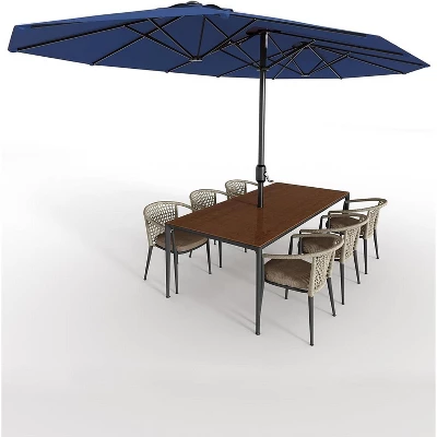 13FT Umbrella Outdoor Patio,Double-Sided Rectangle Umbrella Oversized Shade For 2-6 People 12 13FT Umbrella Outdoor Patio,Double-Sided Rectangle Umbrella Oversized Shade For 2-6 People - Image 10