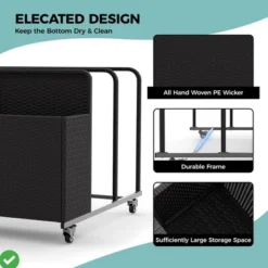 Outdoor Rolling PE Rattan Pool Caddy Wicker Patio Poolside Float Storage Organizer For Floaties Noodles Life 13 Outdoor Rolling PE Rattan Pool Caddy Wicker Patio Poolside Float Storage Organizer For Floaties Noodles Life -House Beautiful GUEST 839d7b6f acf7 487d 96a9 0906de0f93d4