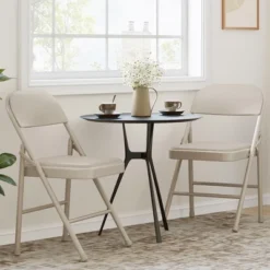 4 Pack Folding Chairs With Padded Cushions, Padded Foldable Chair Hold Up To 350 Pounds, Portable Black Folding Chair -House Beautiful GUEST 84004884 4842 4127 8841 6d89e8153265