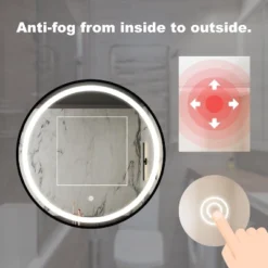 LED Round Lighted Bathroom Mirror, 32 Inch Vanity Mirror With Power And Anti Fog Switch 11 LED Round Lighted Bathroom Mirror, 32 Inch Vanity Mirror With Power And Anti Fog Switch -House Beautiful GUEST 840fa228 75b7 4970 b3cf ce5c0766a809