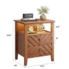 Night Stand With 2 Storage Drawers And Stable Wooden Legs, Farmhouse Nightstand W/V-Shaped Design & Open Storage Shelf -House Beautiful GUEST 84bc99c1 d4ea 4013 b6a9 518e561504e3