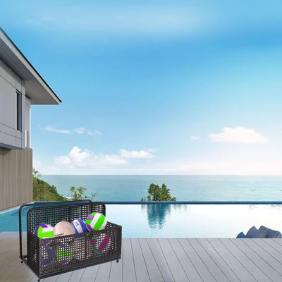 Outdoor Poolside Float Storage Organizer Patio Poolside Float Storage Basket 5 Outdoor Poolside Float Storage Organizer Patio Poolside Float Storage Basket - Image 3