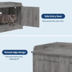 Cat Litter Box Enclosure, Wooden Cat Washroom Furniture With Barn Door, Hidden Litter Box Cover -House Beautiful GUEST 85ff65fb 6a63 49a4 b687 fb2480b37d4a