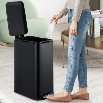 13 Gallon/50 L Kitchen Trash Can, Fingerprint-Proof Stainless Steel Garbage Bin 10 13 Gallon/50 L Kitchen Trash Can, Fingerprint-Proof Stainless Steel Garbage Bin - Image 8