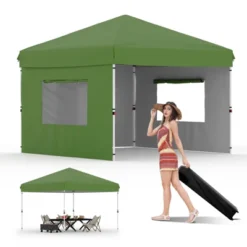 10'x10' Pop-Up Canopy Tent With 3 Sidewalls – Waterproof & UV Resistant Outdoor Gazebo, Easy-Up Sun Shade Shelter For Parties, Events, Black 26 10'x10' Pop-Up Canopy Tent With 3 Sidewalls – Waterproof & UV Resistant Outdoor Gazebo, Easy-Up Sun Shade Shelter For Parties, Events, Black -House Beautiful GUEST 86e5a3b0 d832 4c8b b1cc 7c66b4ad893f