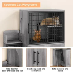 Modern Double Layer Hidden Litter Box Enclosure With Platform,Villa Cabinet With Ladder, Cat Washroom 15 Modern Double Layer Hidden Litter Box Enclosure With Platform,Villa Cabinet With Ladder, Cat Washroom -House Beautiful GUEST 8713a241 c570 4dbd b515 c92933ec9561