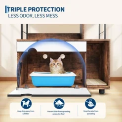 Cat Litter Box Enclosure With Storage Shelves, Hidden Litter Box Furniture With Shelves 14 Cat Litter Box Enclosure With Storage Shelves, Hidden Litter Box Furniture With Shelves -House Beautiful GUEST 87d73233 3491 4256 a27e 9c6c66f1138e