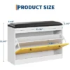 Shoe Storage Bench With Padded Seat Cushion, Shoe Cabinet For Entryway With 2 Tiers Flip Drawer, Shoe Organizer And Rack, For Hallway, Bedroom -House Beautiful GUEST 88915e05 4ebe 44cb b03f 81e63cef5807