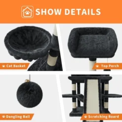 68.5-Inch Heavy-Duty Cat Tree For Large Cats & Indoor Cats, Multi-Level Cat Tower With 2 Condos, Plush Perches, Sisal Scratching Posts -House Beautiful GUEST 88ca1067 4282 493c b649 79c5d0267db7