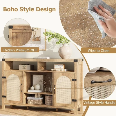 Jojoka MDF + PB Triamine Board U7 Thick 130L Cabinet, 130cm, Original Wood Color 8 Jojoka MDF + PB Triamine Board U7 Thick 130L Cabinet, 130cm, Original Wood Color - Image 6