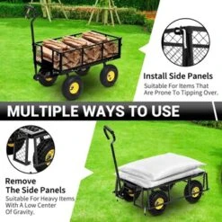 550 Lbs Steel Garden Cart, Heavy Duty Metal Garden Wagon With 10" Wheels, All-Terrain Wagon With 180° Rotating Handle & Removable Sides 20 550 Lbs Steel Garden Cart, Heavy Duty Metal Garden Wagon With 10" Wheels, All-Terrain Wagon With 180° Rotating Handle & Removable Sides -House Beautiful GUEST 8984f0ef 3abc 4aae 924c d2ae5b2ab081