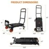 Folding Heavy Duty Hand Truck 330LB, Convertible 2-Wheel/4-Wheel Dolly Cart With Retractable Handle, Portable Moving Cart, Aluminum Alloy -House Beautiful GUEST 89a5025a 01a6 458c a769 4acf982368dd