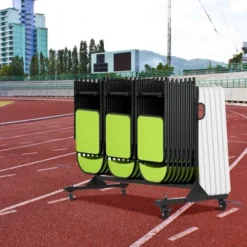 Folding Chair Dolly Cart On Wheels, Adjustable Metal Rack With Cover, Holds Chairs Or Tables -House Beautiful GUEST 8a63f886 b56a 4fe8 88a1 6b62bafed0d5