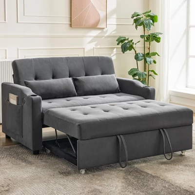 Jojoka 3 In 1 Convertible Sleeper Sofa Bed, Corduroy Futon Couches With Pull-Out Bed 11 Jojoka 3 In 1 Convertible Sleeper Sofa Bed, Corduroy Futon Couches With Pull-Out Bed - Image 9