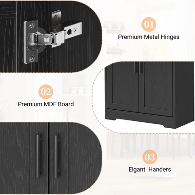 Tall Kitchen Pantry Cabinet, Storage Cabinet With Doors And Adjustable Shelves, Freestanding Large Utility Storage Cupboard 4 Tall Kitchen Pantry Cabinet, Storage Cabinet With Doors And Adjustable Shelves, Freestanding Large Utility Storage Cupboard - Image 2