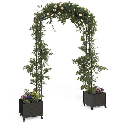 Garden Arch Trellis For Outdoor Climbing Plants, Climbing Plant Trellis Arch,Metal Wedding Arbor For Plants 9 Garden Arch Trellis For Outdoor Climbing Plants, Climbing Plant Trellis Arch,Metal Wedding Arbor For Plants - Image 7