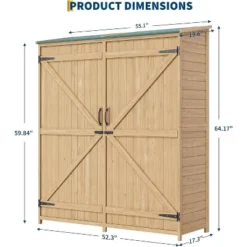 Outdoor Wooden Large Storage Cabinet Garden Shed Outside Wood Tool Organizer With Waterproof Roof Shelves 10 Outdoor Wooden Large Storage Cabinet Garden Shed Outside Wood Tool Organizer With Waterproof Roof Shelves -House Beautiful GUEST 8d7ab652 43cd 419c 980d b9d247c55e6d