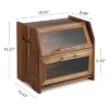 Double Layer Bread Box – Acacia Wood Bread Bin With Clear Acrylic Door & Air Vents, Rustic Countertop Bread -House Beautiful GUEST 8dfa2a62 e876 480e b2ff de8c8268254c
