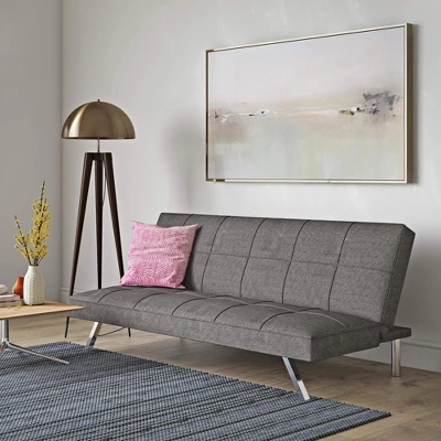Modern Convertible Futon Sofa Bed, Fabric Loveseat With Metal Legs, Adjustable Backrest, Suitable For Compact Living Spaces 5 Modern Convertible Futon Sofa Bed, Fabric Loveseat With Metal Legs, Adjustable Backrest, Suitable For Compact Living Spaces - Image 3