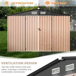 8x10 FT Metal Storage Sheds Outdoor, Metal ToolShed With Lockable Door 15 8x10 FT Metal Storage Sheds Outdoor, Metal ToolShed With Lockable Door -House Beautiful GUEST 8ef28308 21ea 4349 a58e a5e884fe2f90