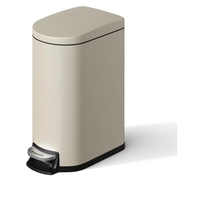 Metal Step Trash Can, Slim Bathroom Garbage Bin With Soft Close Lid & Inner Bucket, Leak-Proof Small Trash Can For Bathroom, Bedroom, Office 9 Metal Step Trash Can, Slim Bathroom Garbage Bin With Soft Close Lid & Inner Bucket, Leak-Proof Small Trash Can For Bathroom, Bedroom, Office - Image 7