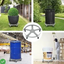 2-Pack 55 Gallon Heavy Duty Drum Dolly - 1250LB Capacity Barrel Cart W/5 Swivel Casters Reinforced Cross Braces & Steel Frame -House Beautiful GUEST 91075676 069c 4f4d a3be 649ce2c06c2e