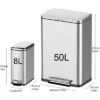 Kitchen Trash Can Set Of 2 – 50 Liter (13 Gallon) Large Kitchen Bin & 8 Liter (2 Gallon) Small Bathroom Can, Stainless Steel Step-On Trash Cans 2 Kitchen Trash Can Set Of 2 – 50 Liter (13 Gallon) Large Kitchen Bin & 8 Liter (2 Gallon) Small Bathroom Can, Stainless Steel Step-On Trash Cans -House Beautiful GUEST 9149cf54 361b 48a6 96a7 26f592785937
