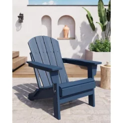 35' Adirondack Chair, Wooden Textured With Cup Holder, Heavy All-Weather HDPE 26 35' Adirondack Chair, Wooden Textured With Cup Holder, Heavy All-Weather HDPE -House Beautiful GUEST 9352e491 e3f4 4ded 83b5 fb5826e30301