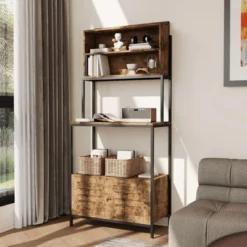 5-Tier Bakers Rack With Power Outlet, 67.7'' Microwave Stand With Storage Cabinet & Open Shelves 14 5-Tier Bakers Rack With Power Outlet, 67.7'' Microwave Stand With Storage Cabinet & Open Shelves -House Beautiful GUEST 945cc3dd 6b06 4415 8b26 a1ecf9d59918