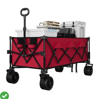 Heavy Duty Foldable Wagon For Beach Extra Large Collapsible Foldable Wagon For Camping 11 Heavy Duty Foldable Wagon For Beach Extra Large Collapsible Foldable Wagon For Camping - Image 9