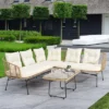 4 Pieces Patio Furniture Set,Boho L-Shaped Sofa Outdoor Furniture Lounge Set Conversation Sectional With Thick Cushions 2 4 Pieces Patio Furniture Set,Boho L-Shaped Sofa Outdoor Furniture Lounge Set Conversation Sectional With Thick Cushions -House Beautiful GUEST 95d08759 869c 4756 b830 4d2e6d7240f5