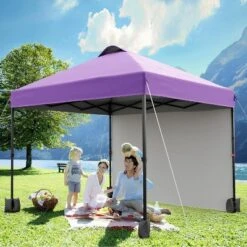 Jojoka 10'x10' Outdoor Canopy Tent With Sidewall,Easy Pop Up With Vented Roof,Portable Instant Camping Beach Tents -House Beautiful GUEST 9812d6ce e35b 47ea 99f6 ab4aa0922266