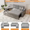 84" L-Shaped Sleeper Sofa Bed With Pull-Out Mattress, Modern Sectional Couch W/Dual Storage Armrests 2 84" L-Shaped Sleeper Sofa Bed With Pull-Out Mattress, Modern Sectional Couch W/Dual Storage Armrests -House Beautiful GUEST 98a53ca4 999c 4f3a 9bd1 cbfd42b6c09b