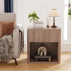 Fluted Night Stand Set Of 2, Modern Farmhouse Nightstand, 22" Large Bedside Table, End Table With Storage 17 Fluted Night Stand Set Of 2, Modern Farmhouse Nightstand, 22" Large Bedside Table, End Table With Storage -House Beautiful GUEST 98acc0fd 2fb2 41e3 8fe2 aa71385a18f5