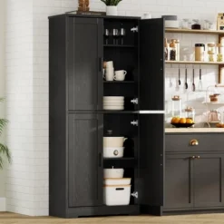 70 Inch Tall Kitchen Pantry Cabinet, Freestanding Storage Cabinet With 4 Doors 19 70 Inch Tall Kitchen Pantry Cabinet, Freestanding Storage Cabinet With 4 Doors -House Beautiful GUEST 9934cb99 7003 4ba6 9507 1dfb2c097378