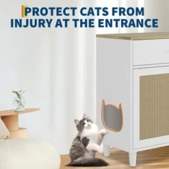 Cat Litter Box Cabinet Corner Hidden Litter Box Enclosure With Scratching Board Doors -House Beautiful GUEST 9a087ed8 e240 4d37 be01 070294bf3a59