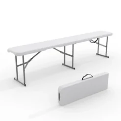 Portable Folding Bench 6 Foot, Plastic Foldable Bench HDPE BenchTop With Carrying Handle For Outdoor Picnic Camping Party Sports Activities 18 Portable Folding Bench 6 Foot, Plastic Foldable Bench HDPE BenchTop With Carrying Handle For Outdoor Picnic Camping Party Sports Activities -House Beautiful GUEST 9a36967d 81c5 499d b06a 31ba85b0216c